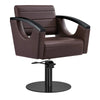 Salon Chair with Titanium Black Stainless Steel Arms - Bello Titanium Black Styling Chair DIR Store