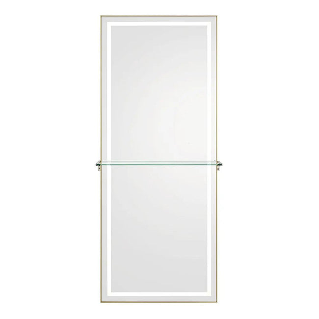 Salon Styling Unit with LED Salon Mirror & Anodized Aluminum Metal Frame - Symphony - DIR Store