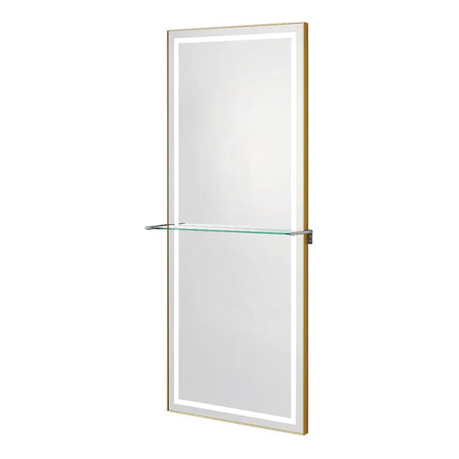 Salon Styling Unit with LED Salon Mirror & Anodized Aluminum Metal Frame - Symphony - DIR Store