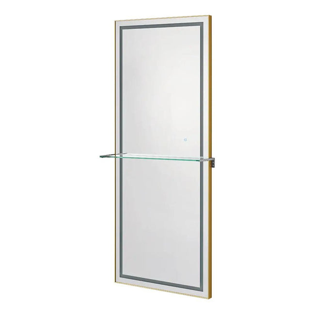 Salon Styling Unit with LED Salon Mirror & Anodized Aluminum Metal Frame - Symphony - DIR Store