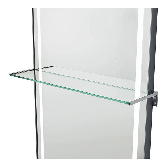 Salon Styling Unit with LED Salon Mirror & Anodized Aluminum Metal Frame - Symphony - DIR Store