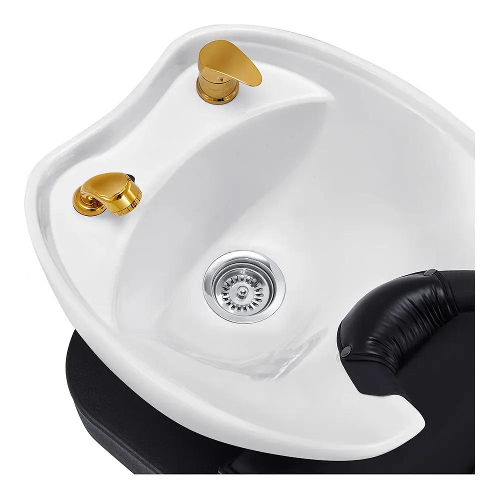 Beauty Salon Backwash Unit with Adjustable Basin & Seat - Beckman Gold Backwash Unit - DIR Store