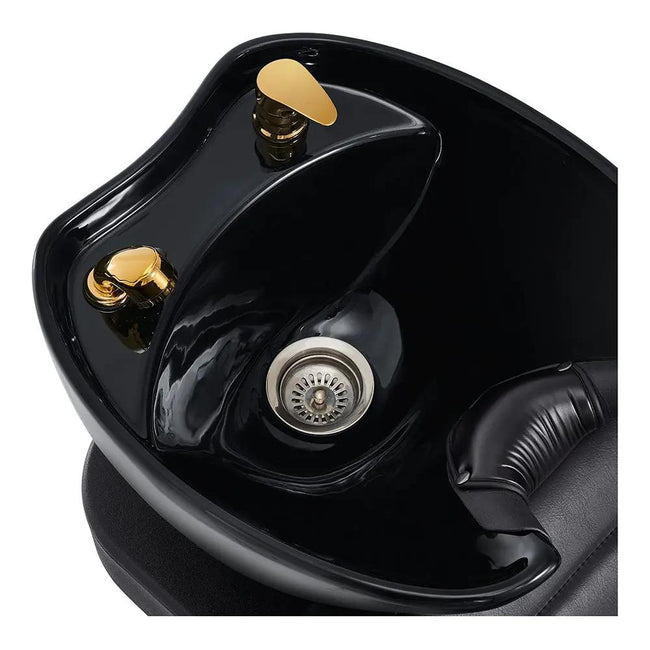 Beauty Salon Backwash Unit with Adjustable Basin & Seat - Beckman Gold Backwash Unit - DIR Store