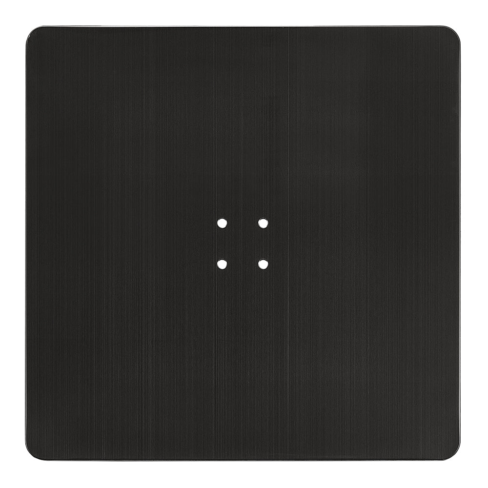 Stainless Steel Flat Square Base for Salon Chair - Titanium Black Edition