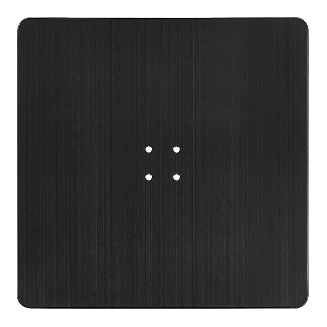 Stainless Steel Flat Square Base for Salon Chair - Titanium Black Edition