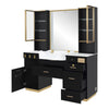 Barber Station with LED Barber Mirror - Istanbul Barber Unit with front wash basin and fittings