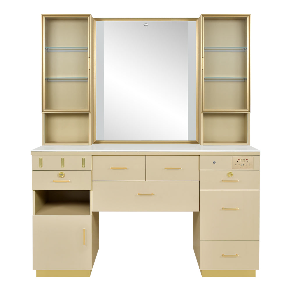 Barber Station with LED Barber Mirror – Ankara Barber Unit