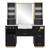 Barber Station with LED Barber Mirror - Istanbul Barber Unit with front wash basin and fittings
