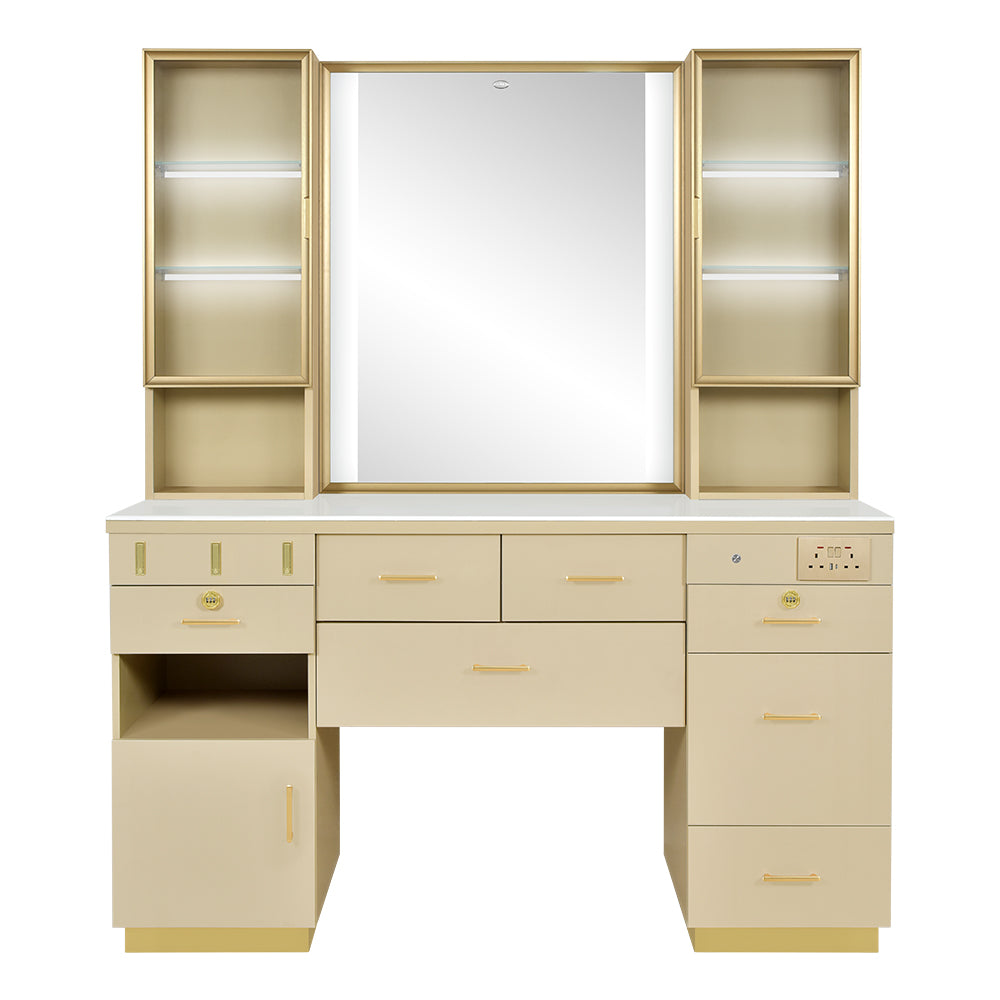 Barber Station with LED Barber Mirror – Ankara Barber Unit