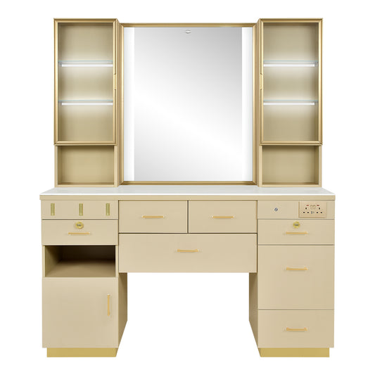 Barber Station with LED Barber Mirror – Ankara Barber Unit