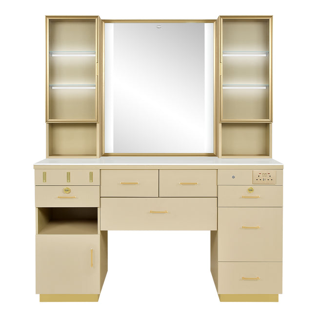 Barber Station with LED Barber Mirror – Ankara Barber Unit