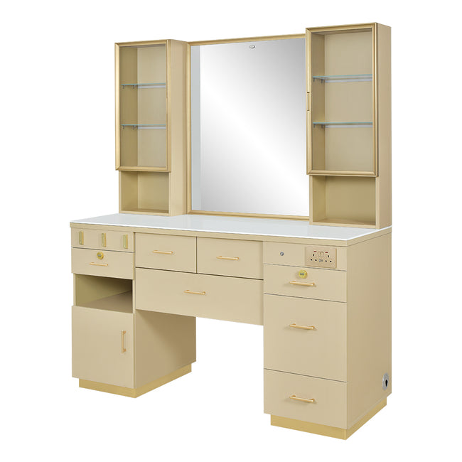 Barber Station with LED Barber Mirror – Ankara Barber Unit
