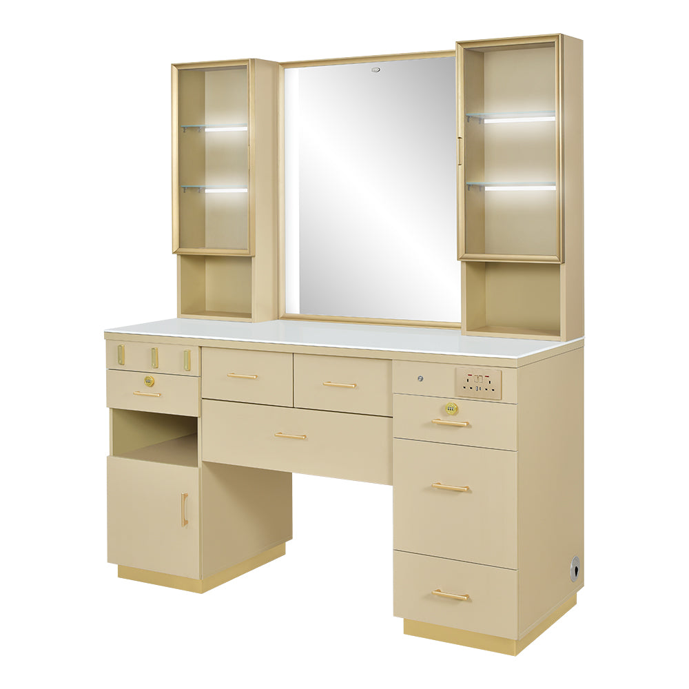 Barber Station with LED Barber Mirror – Ankara Barber Unit