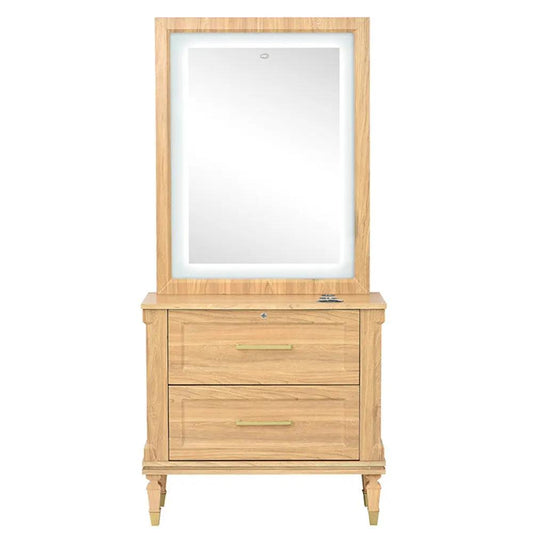 Beauty Salon Styling Unit / Station with LED Salon Mirror - Langley - DIR Store