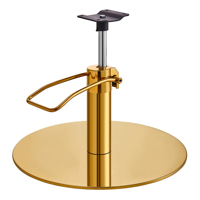Salon Chair Hydraulic Pump and Round Base Set - Gold