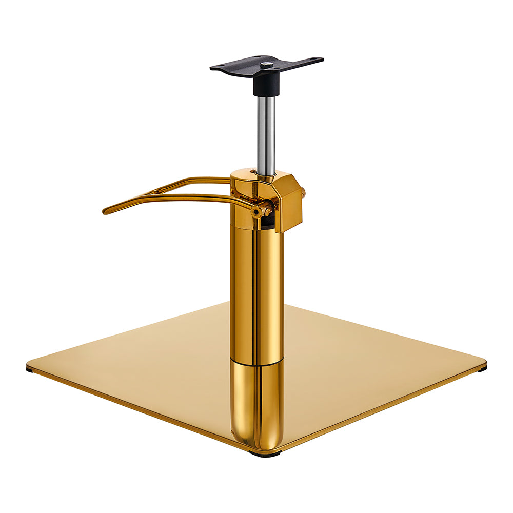 Salon Chair Hydraulic Pump and Square Base Set - Gold